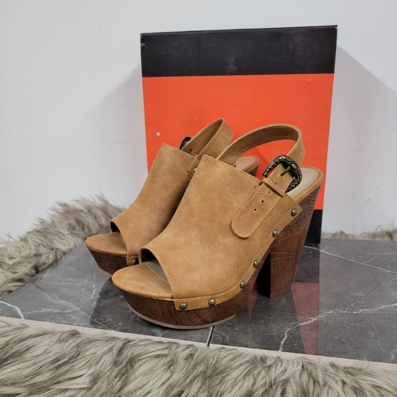 Guess Wooden Heel Sandals